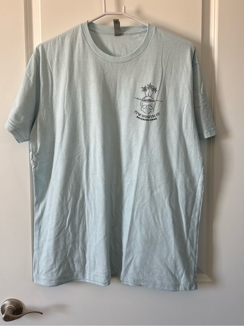 Light Blue Graphic Crewneck T-Shirt
